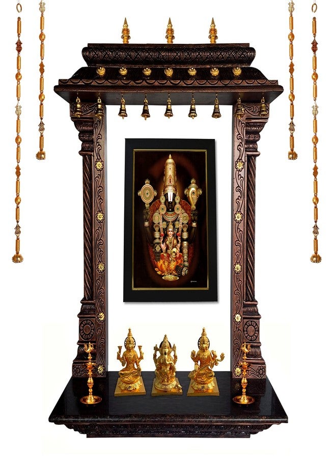 101Temples - Divinity Eternity Spirituality Venkateswara Swamy Tirupati Balaji Hrudhya Lakshmi Devi God Wood Photo Frame - 13 X 10 Inches - Image 5